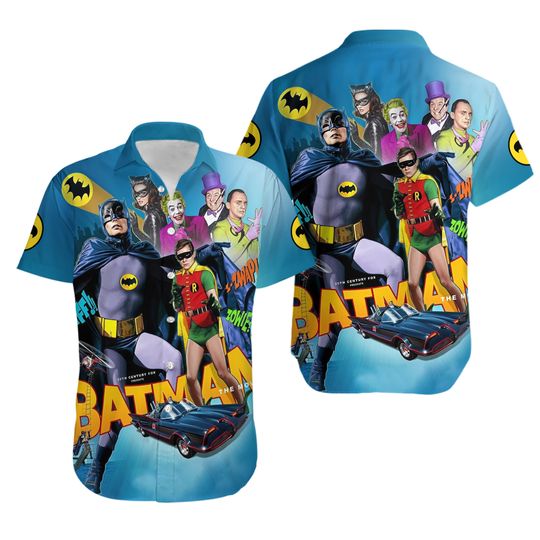 Batman Hawaiian Shirt,  Button Down Full Size