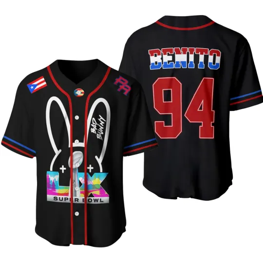 Benito 94 Jersey and Puerto Rico Bunny Bowl Top A for Real Bad Bunny Fans