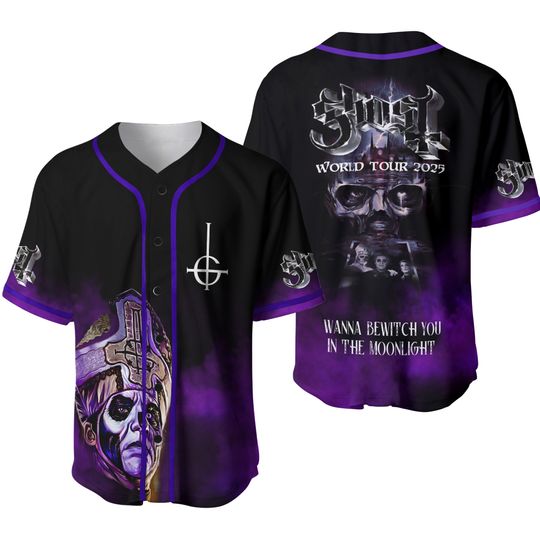 Ghost Band Tour 2025 Baseball Jersey Skeletour Tour Rock Band Shirt