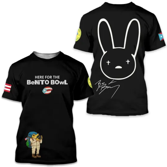 Here For The Benito Bowl Bad Bunny Puerto Rico 2025 Shirt, gift for fans