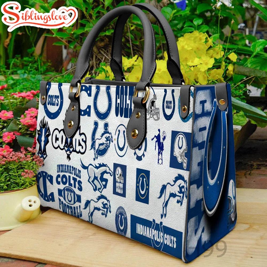 Discover football Indianapolis Colts Logo Leather Handbag Gift For Fans
