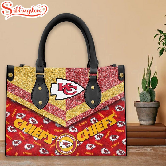 football Kansas City Chiefs Pattern Leather Handbag For Fans