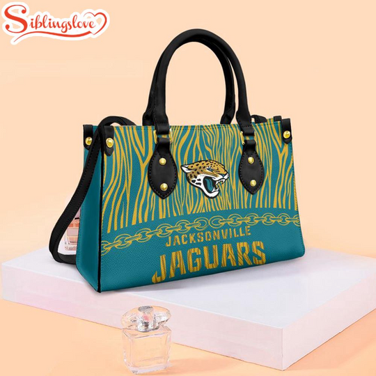 Discover football Jacksonville Jaguars Zebra Pattern Leather Handbag