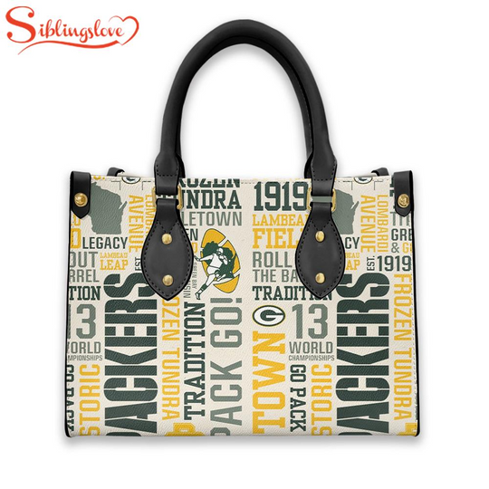 football Green Bay Packers Team Leather Handbag For Fans