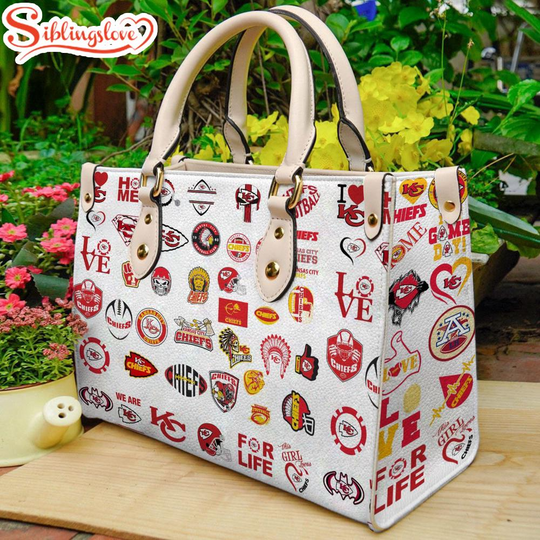 football Kansas City Chiefs Logo Leather Handbag For Fans