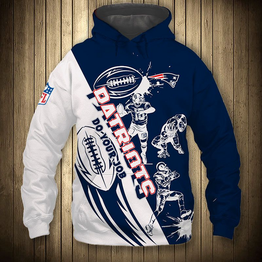 Discover New England Patriots Hoodie 3D Cartoon Player Cute Hoodie
