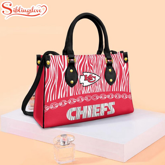 football Kansas City Chiefs Zebra Pattern Leather Handbag