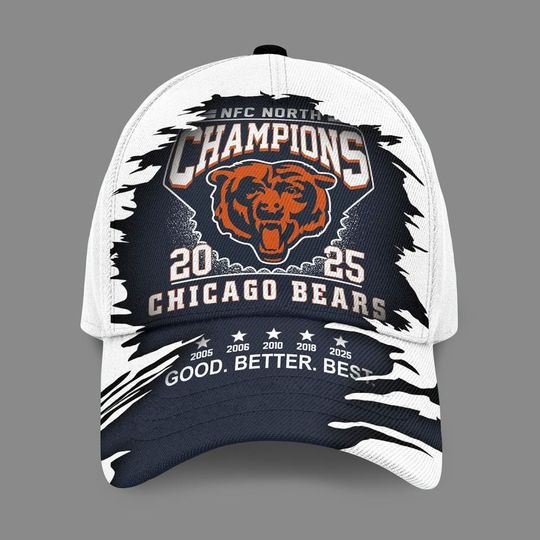 Chicago Bears 2025 NFC North Champions Logo Classic Cap - Football Lover Gift