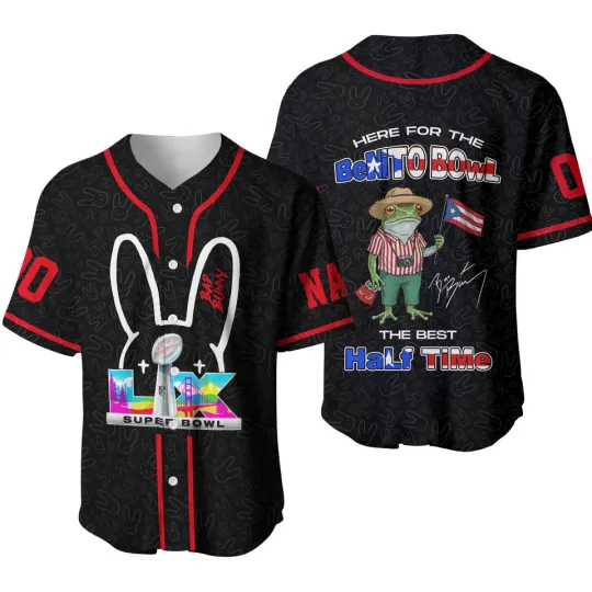 Discover Custom Bad Bunny Here For The Benito Bowl The Best Half Time Jersey