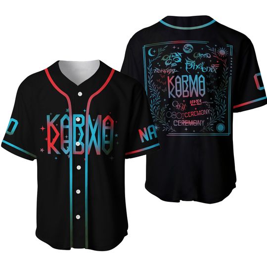 Stray Kids Karma Personalized Baseball Jersey, SKZ Tour Spirit Wear