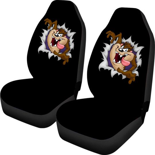 Tasmanian Devil 2PCS Car Seat Cover Seat Cover Anti Fouling and Convenient Protective Cover Unique Style