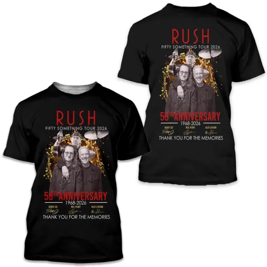 Rush Fifty Something Tour 2026 3D T-Shirt