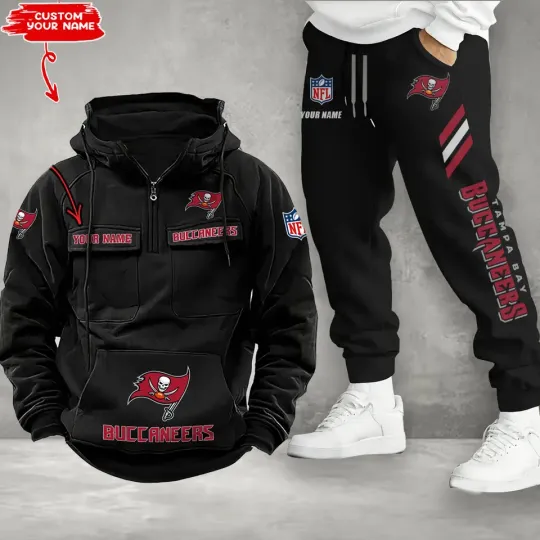 Discover Tampa Bay Buccaneers Personalized Men’s Hoodie Pants Football Team Fan Gift