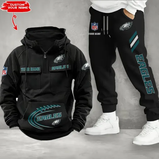 P.Eagles Personalized Men’s Hoodie Pants Football Team Fan Gift