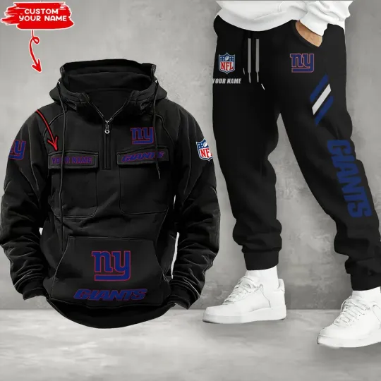 New York Giants Personalized Men’s Hoodie Pants Football Team Fan Gift