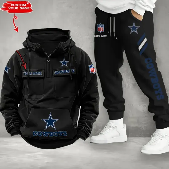 Dallas Cowboys Personalized Men’s Hoodie Pants Football Team Fan Gift