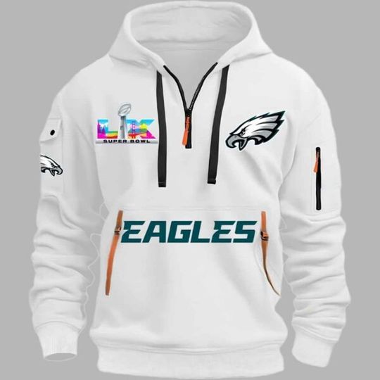 Discover 2025 Eagles SB LX Quarter Zip Hoodie