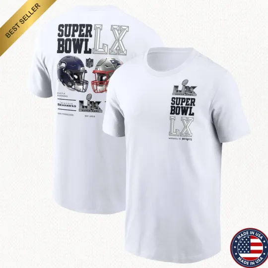 Discover NE Patriots vs Se@hawks Super Bowl LX Dueling Fan Unisex Tshirt
