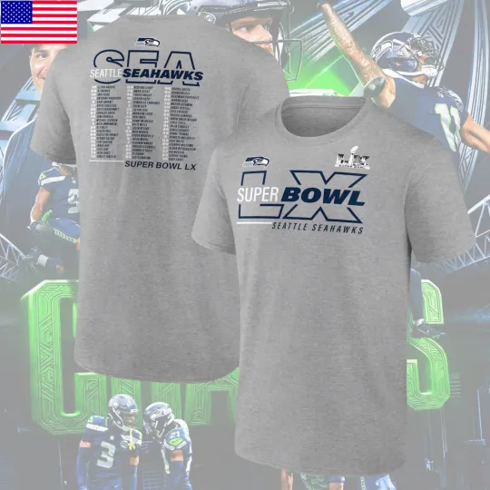 Discover Sea.hawks Fanatics Super Bowl LX Roster 2026 T-Shirt
