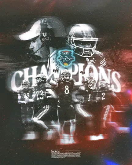 Discover Utah Utes Football 2025 Las Vegas Bowl Vertical Poster