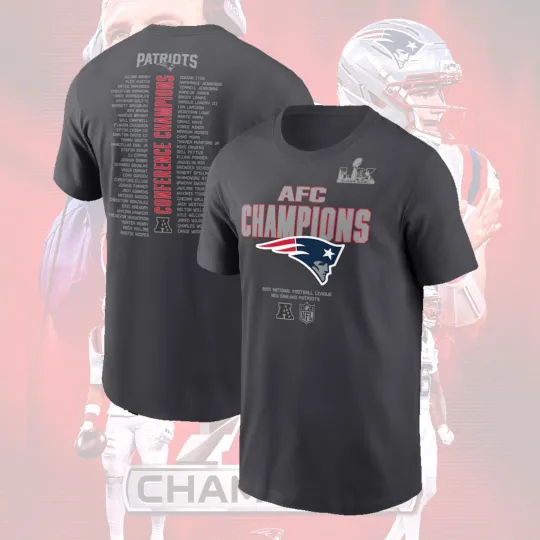 Discover HOT SALE !! New England Patriots 2025 AFC Champions Roster 2 Sides for Fans