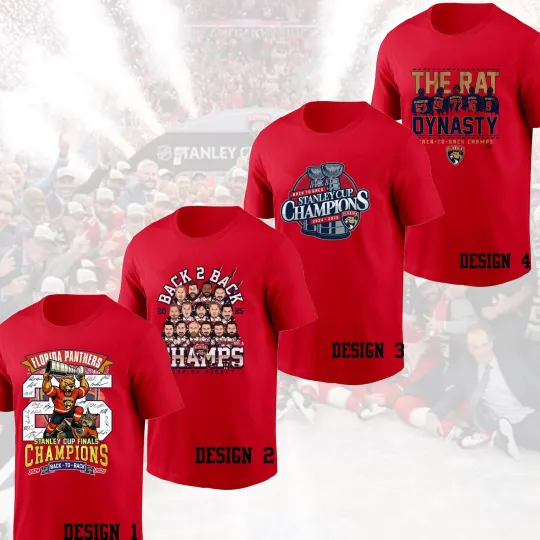 Discover FREESHIP! Florida Panthers 2025 Back-to-Back Stanley Cup Champions Multi Designs