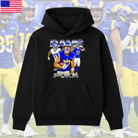 Discover LA Rams 2026 Puka Nacua Player Hoodie