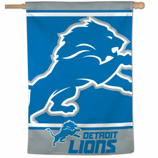 Detroit Lions Mega Logo House Flag  Weather Resistant Banner