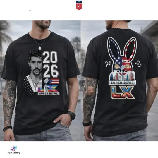 Discover Bad Bunny x Super Bowl LX 2026 T-Shirt, Puerto Rico Music Shirt