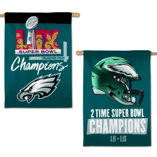 Philadelphia Eagles Super Bowl Champions 2-Sided House Flag