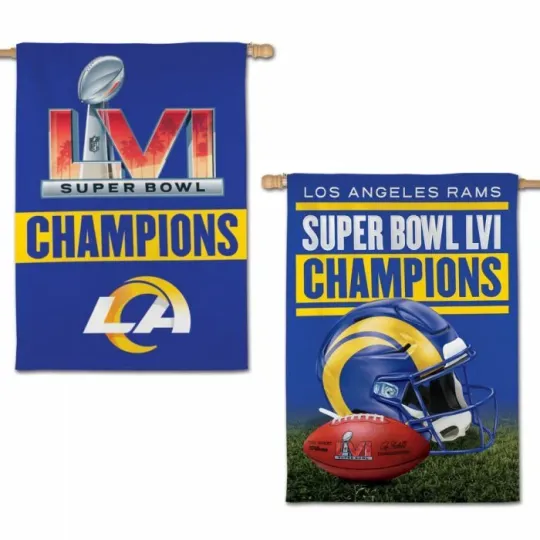 Los Angeles Rams Super Bowl LVI Champions House Flag