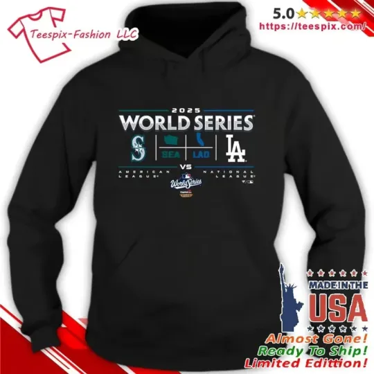 Discover Dodgers vs Mariners 2025 World Series Change Up Matchup Hoodie