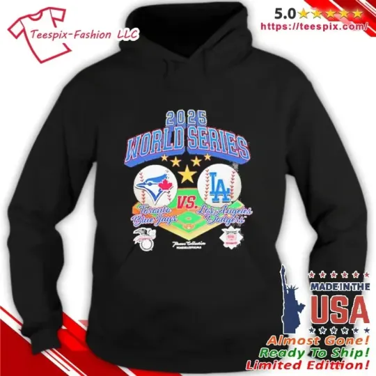 World Series 2025 Blue Jays Vs Dodgers Baseball Logo Hoodie