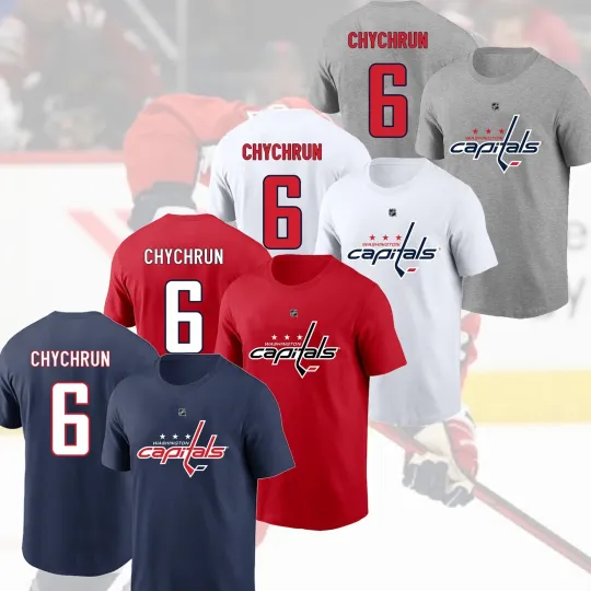 Discover Jakob Chychrun #6 Washington Capitals 2025 Player Name & Number for Fans