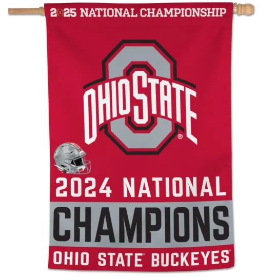 Discover Ohio State Buckeyes 2024 National Champions Flag Banner NCAA
