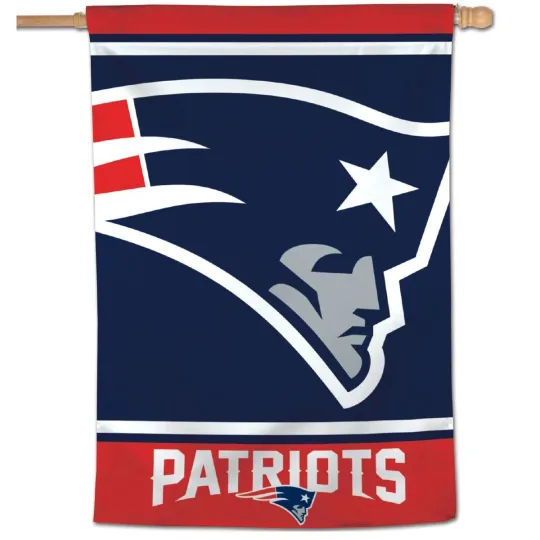 New England Patriots Mega Logo House Flag  Weather Resistant