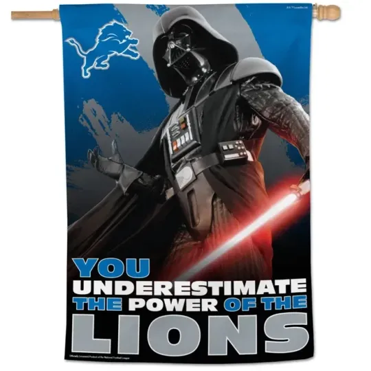 Detroit Lions Darth Vader Flag Banner  Star Wars Disney Licensed Football