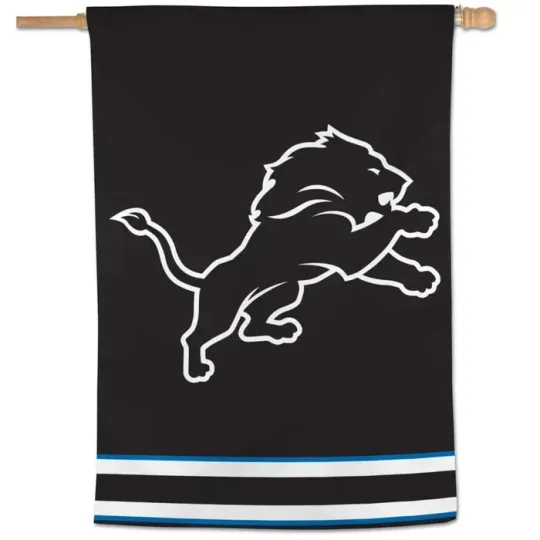 Detroit Lions Alternate Logo House Flag  Football Banner