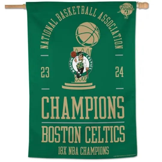 Boston Celtics 2024 NBA Finals Champions House Flag