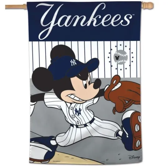 Discover New York Yankees Mickey Mouse Disney House Flag