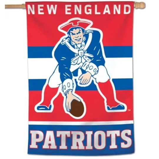 New England Patriots Classic Logo House Flag Banner Weather Resistant