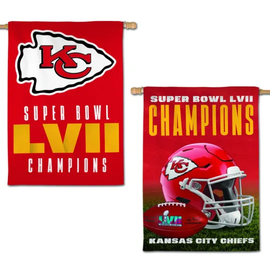Kansas City Chiefs Super Bowl LVII Champions 2-Sided House Flag