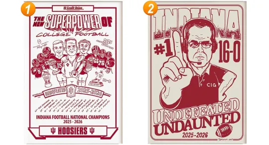 Discover HOT! Indiana Hoosiers Undefeated National Champions 2025 2026 Football Poster