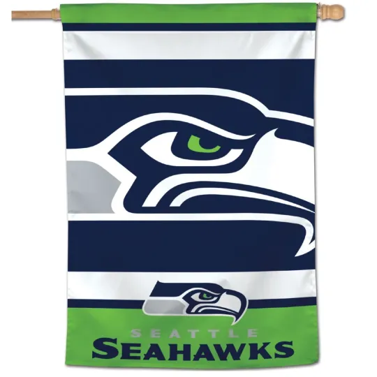Seattle Seahawks Mega Logo House Flag Weather Resistant