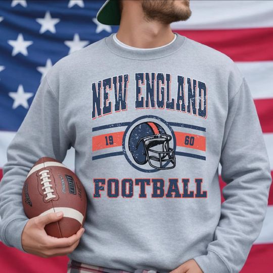 Discover New England Football Sweatshirt, Vintage Style Hoodie