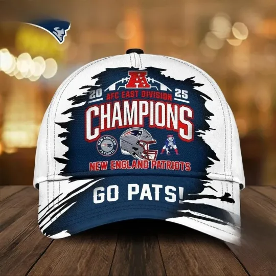 Discover Patriots 2025 AFC East Champions Classic Cap Hats