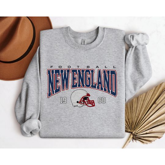 Discover New England Football Mascot Sweatshirt T-Shirt, The Pats T-Shirt, Vintage New England Fan Gift Crewneck, Patriot Sweatshirt Fans Gift