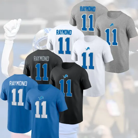 Kalif Raymond #11 Detroit Football 2025 Player Name & Number For Fans