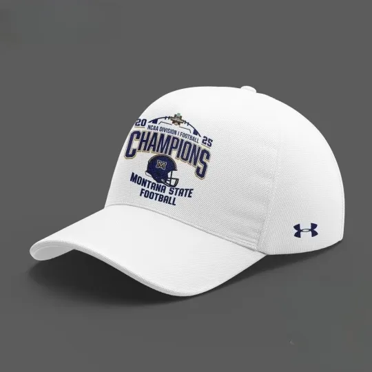 Discover Montana Bobcats Football 2025 Division National Champions White Cap