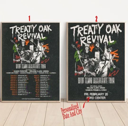Discover Custom Treaty Oak Revival Announces 25-City U.S. Headline Tour 2026 Poster